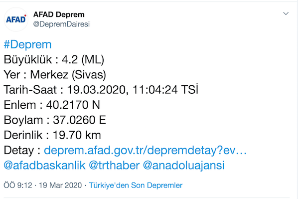 Sivas'ta deprem - Resim : 1