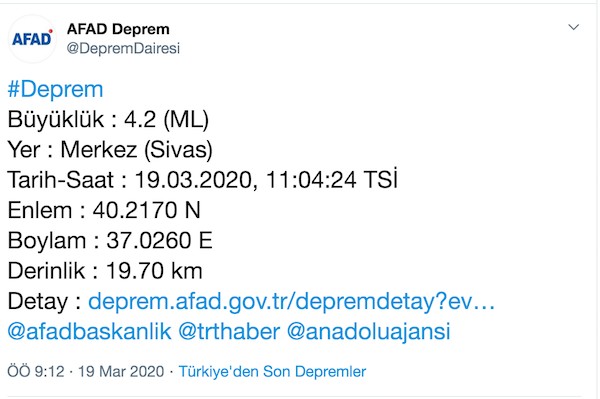 Sivas'ta deprem - Resim : 1