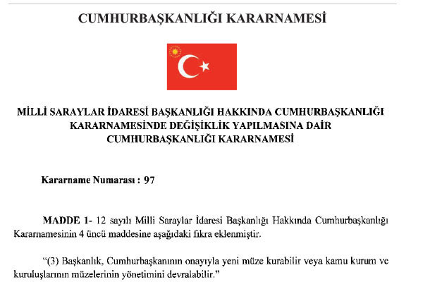 Erdoğan imzaladı: Milli Saraylar belediye müzelerini devralabilecek - Resim : 1
