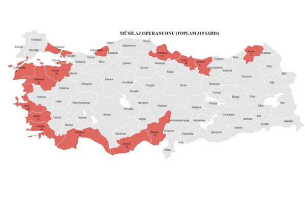 Sahil kentlerindeki çetelere 'müsilaj' operasyonu: 315 gözaltı kararı - Resim : 1