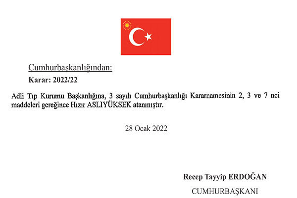 Adli Tıp Kurumu’nun başına İlim Yayma Vakfı yöneticisi atandı - Resim : 1