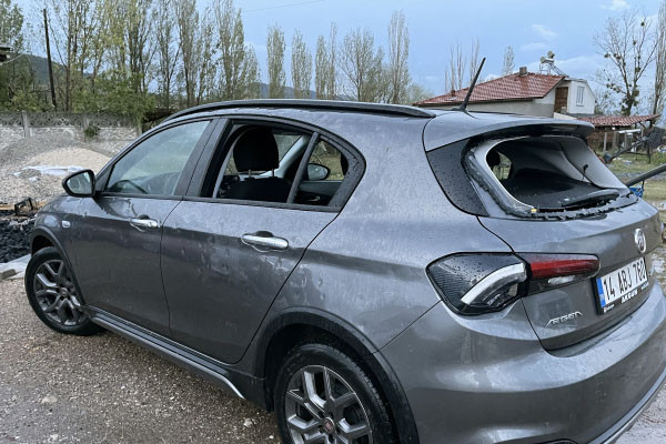 Bolu'da sağanak ve dolu hasara neden oldu - Resim : 1