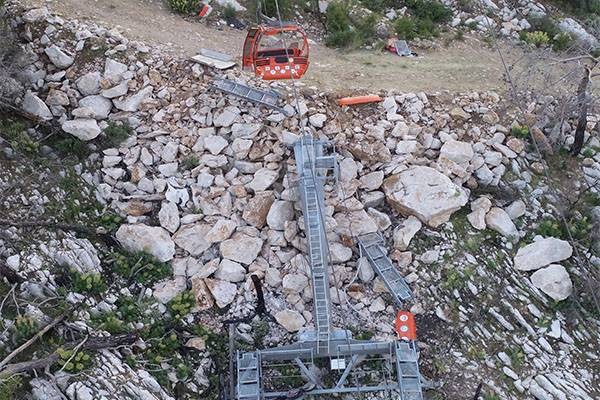 Antalya'daki teleferik faciası havadan görüntülendi - Resim: 1