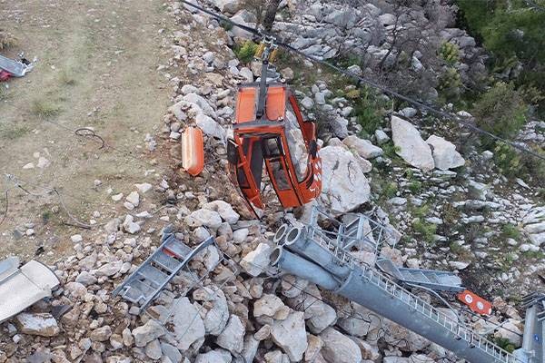 Antalya'daki teleferik faciası havadan görüntülendi - Resim: 2