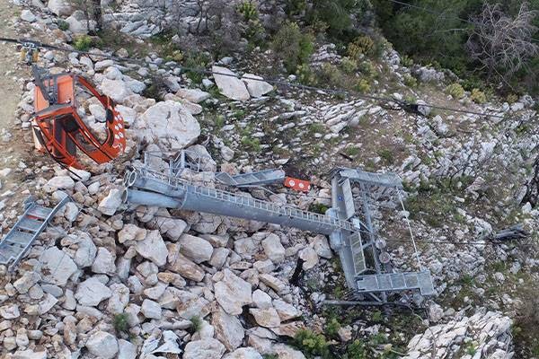 Antalya'daki teleferik faciası havadan görüntülendi - Resim: 3