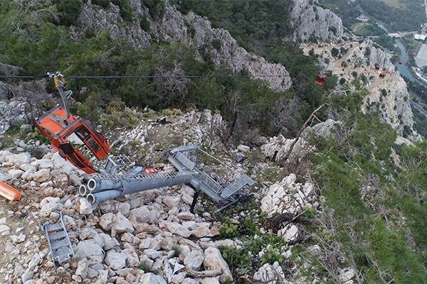 Antalya'daki teleferik faciası havadan görüntülendi - Resim: 5