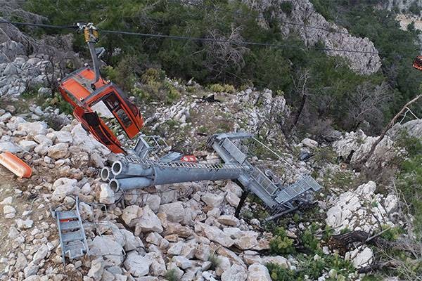 Antalya'daki teleferik faciası havadan görüntülendi - Resim: 6