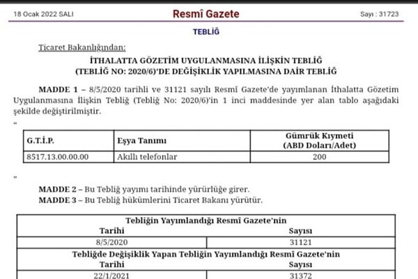 Cep telefonu ithalatında yeni düzenleme - Resim : 1