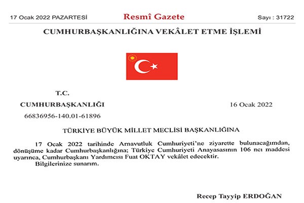 Fuat Oktay, Cumhurbaşkanlığı makamına vekalet edecek - Resim : 1