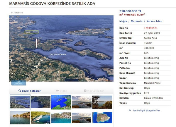 Marmaris ve Ayvalık’taki adalar satılığa çıktı - Resim : 1