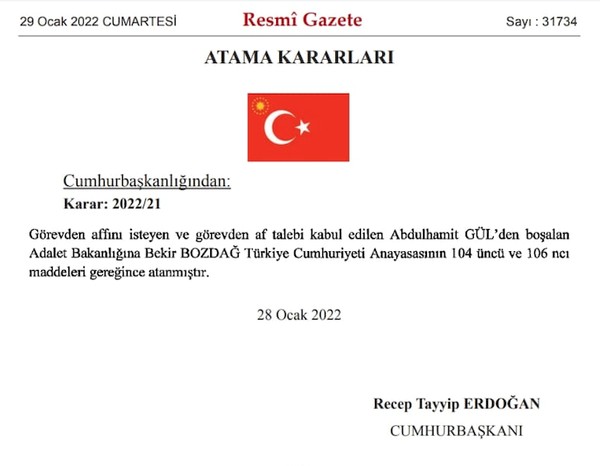 Adalet Bakanı Abdulhamit Gül görevinden istifa etti - Resim : 1