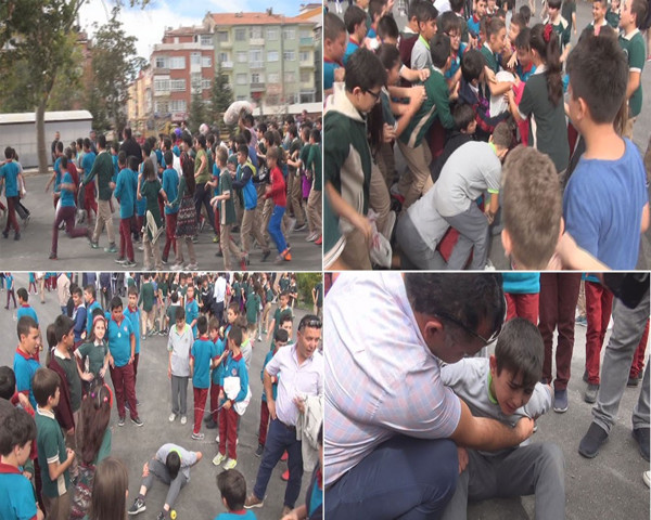 Özensiz dağıtılan top yüzünden öğrenciler birbirini ezdi - Resim : 1