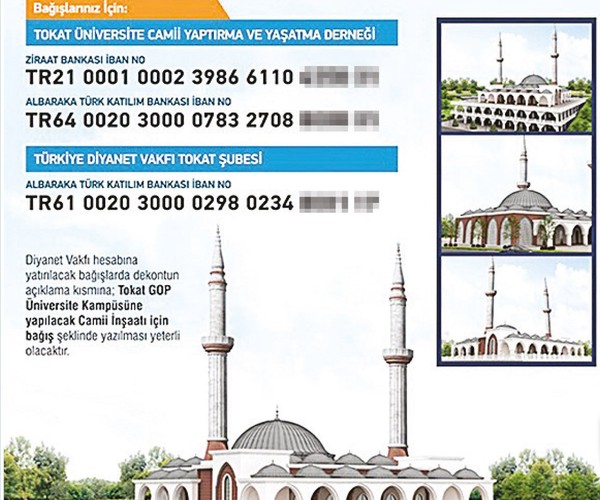 YÖK Başkanı’na 'jest': 3 katlı cami için üç ayrı IBAN numarası verildi - Resim : 3