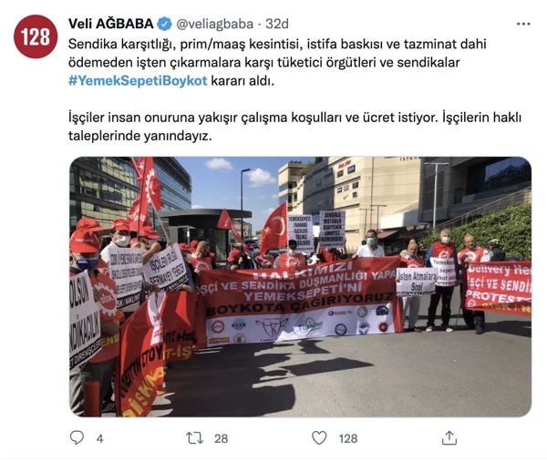 Sendikalar ve tüketicilerden Yemeksepeti’ni boykot kararı - Resim : 1
