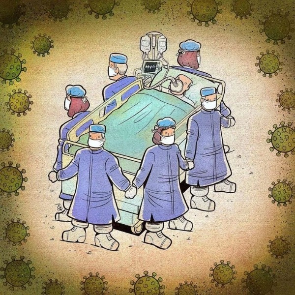 İllüstrasyonlarla doktorların koronavirüse karşı mücadelesi anlatıldı - Resim: 9