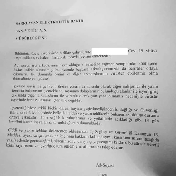 Koronavirüse rağmen çalışmaya zorlanan işçiler üretimi durdurdu - Resim : 2
