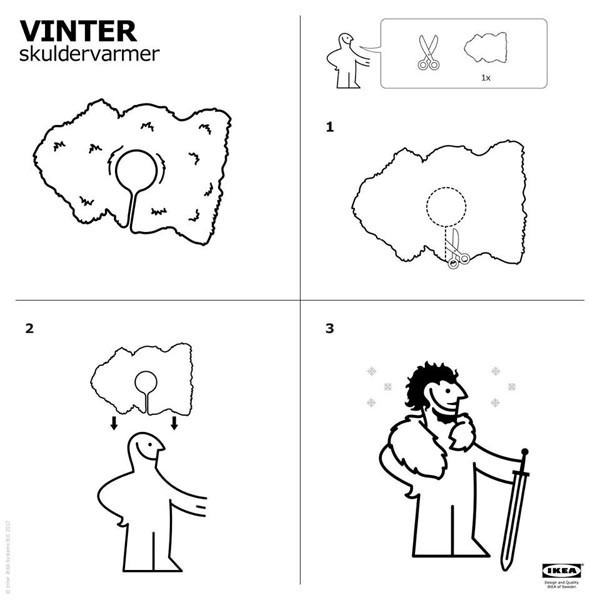 IKEA’dan Jon Snow pelerini yapma kılavuzu - Resim : 1