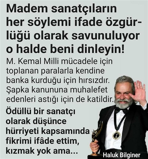 Haluk Bilginer tepki verdi: Tek kelimesi bana ait değil, hukuksal süreç başlatıldı - Resim : 1