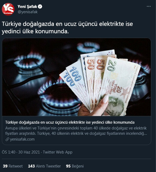 Doğalgaz ve elektrik zamlarına tepki yağarken, AKP'ye yakın Yeni Şafak zamları savundu - Resim : 1