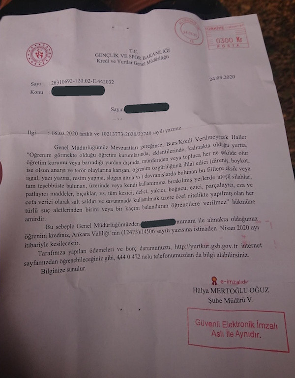 Krize karşı eylem yapan öğrencinin kredisi kesildi - Resim : 1