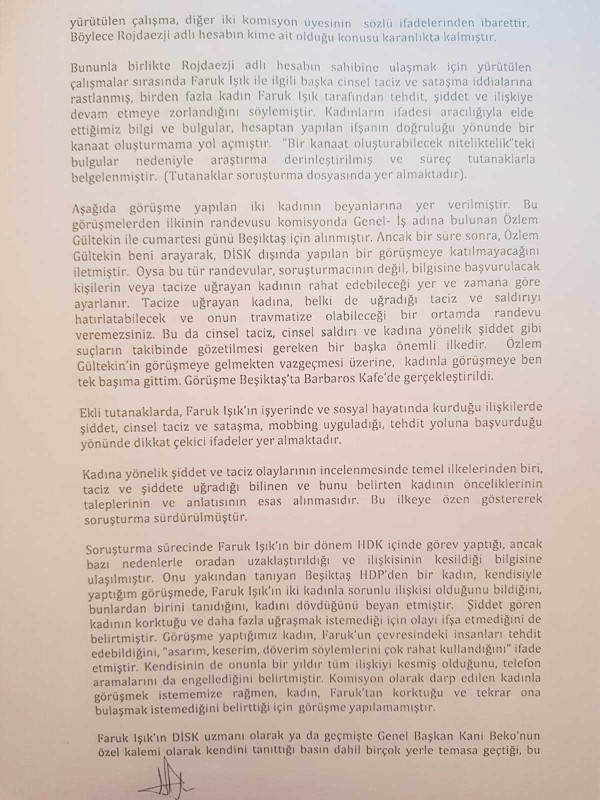 DİSK'te taciz beyanları tartışma yarattı - Resim : 7