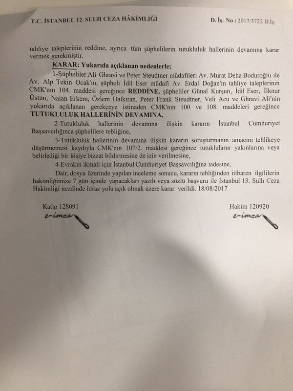 Hak savunucularının özgürlük talebine red - Resim : 2