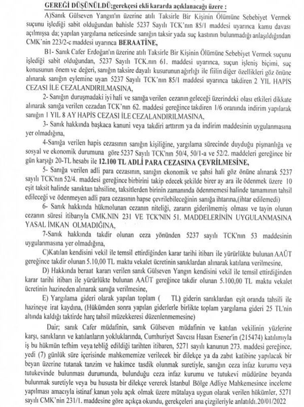 Taşeron işçinin ölümüne 'pişmanlık' indirimi: 12 bin lira ceza - Resim : 1