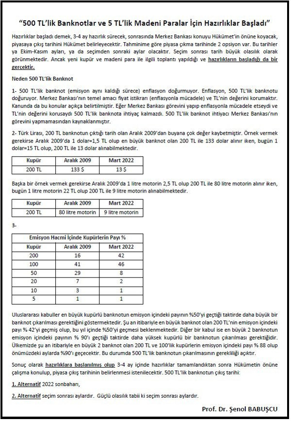 Prof. Dr. Şenol Babuşcu'dan kendisini yalanlayan TCMB Başkanı Kavcıoğlu'na yalanlama - Resim : 1
