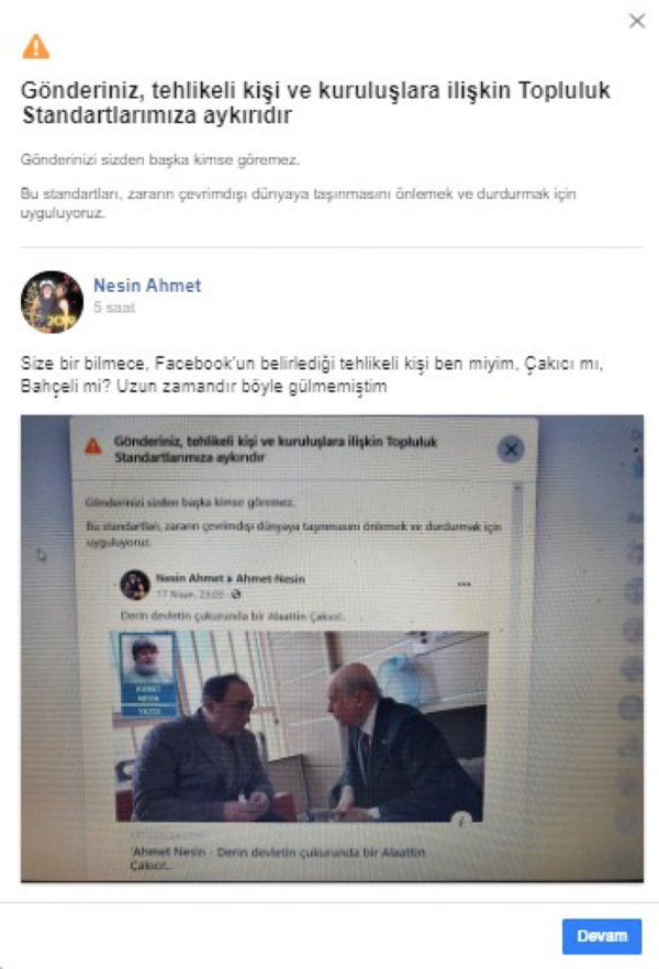 Facebook, Alaattin Çakıcı'yla Devlet Bahçeli'yi tehlikeli buldu - Resim : 2