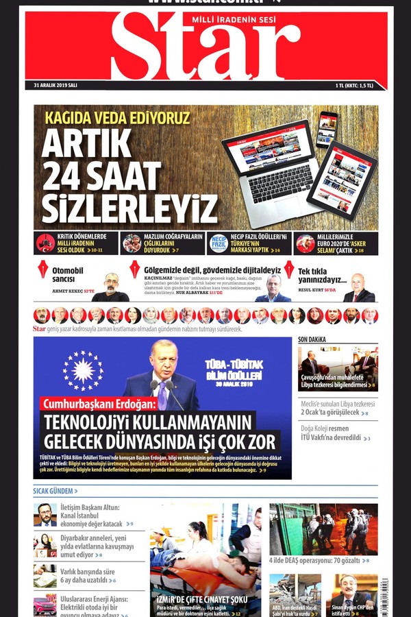 Güneş ve Star gazeteleri yazılı baskılarını sonlandırdı - Resim : 1