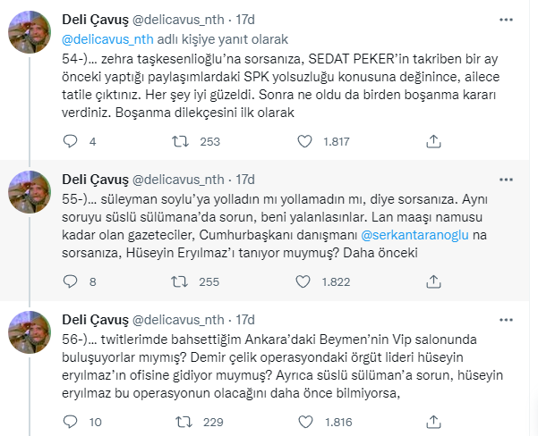Peker: Erdoğan’ın danışmanı ve ‘Demir Yumruk’ zanlısı Eryılmaz, çaldıklarını bölüşüyordu - Resim : 1
