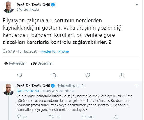 Bilim Kurulu üyesi Prof. Dr. Özlü: Pandemi dalgalar şeklinde 1-2 yıl sürecek - Resim : 1