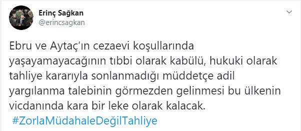 'Ebru ve Aytaç'ın yerine bizi alın, Baro başkanı olarak ben hazırım' - Resim : 2