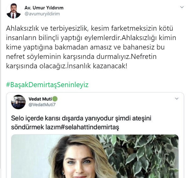 Tehdit edilen Başak Demirtaş'a sosyal medyada büyük destek - Resim : 12