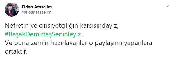 Tehdit edilen Başak Demirtaş'a sosyal medyada büyük destek - Resim : 9