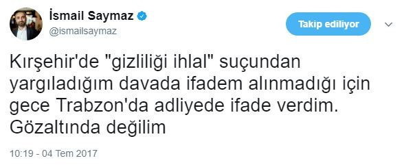 İsmail Saymaz Trabzon'da ifade verdi - Resim : 1