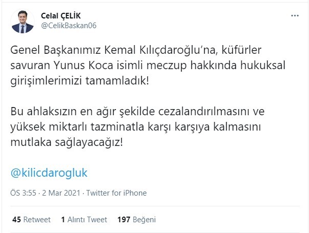 Kılıçdaroğlu'na küfür eden şahıs hakkında hukuki işlem başlatıldı - Resim : 2