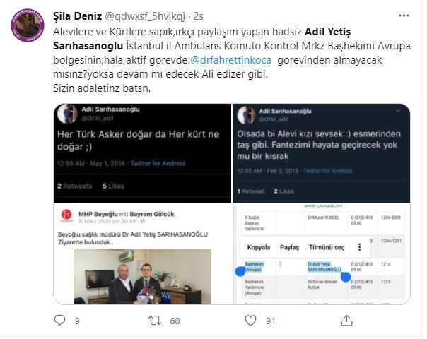 Irkçı ve cinsiyetçi paylaşımları tepki çeken başhekim hakkında soruşturma - Resim : 1