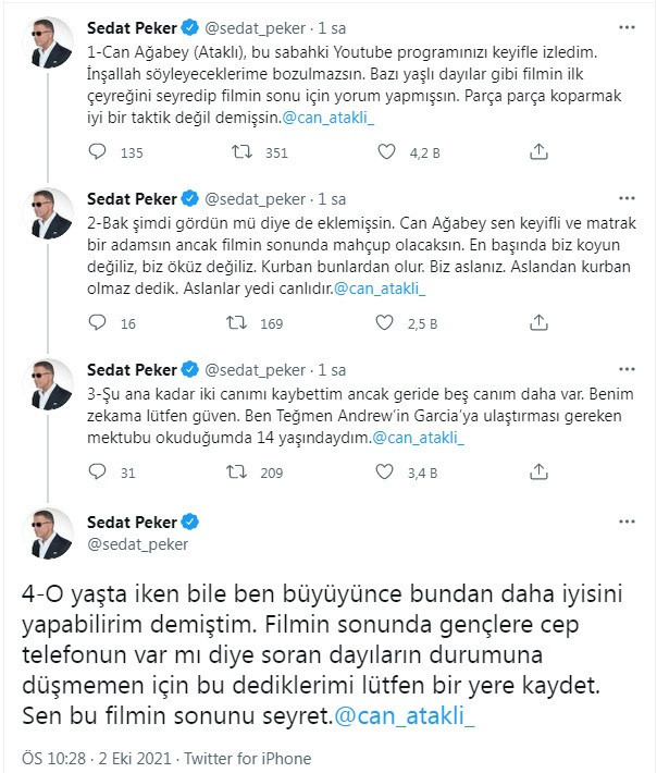 Peker'den Ataklı'ya: Can Ağabey sen keyifli ve matrak bir adamsın ancak filmin sonunda mahçup olacaksın - Resim : 1