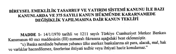 Torba yasaya sokulan Merkez Bankası detayı ne anlama geliyor? - Resim : 1