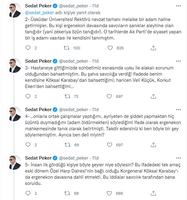 Sedat Peker: Oluk oluk kan akacak açıklamam korku yaratmak için ortak fikrimizdi - Resim : 2