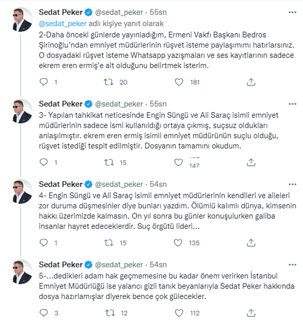 Sedat Peker'den SADAT'a yanıt ve 'rüşvet' açıklaması - Resim : 2