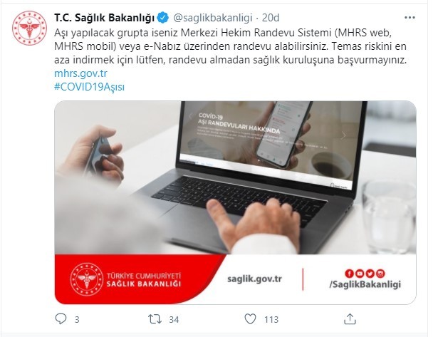 Sağlık Bakanlığı'ndan 'aşı randevusu' uyarısı - Resim : 1