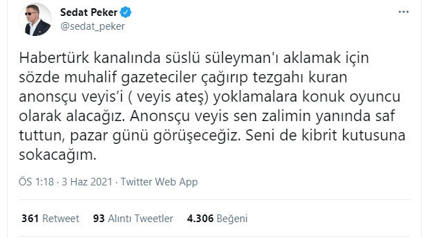 Sedat Peker 'yoklamaya' bir kişiyi daha ekledi - Resim : 2