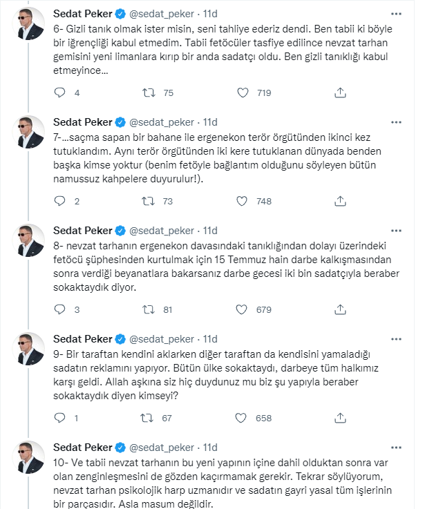 Sedat Peker: Oluk oluk kan akacak açıklamam korku yaratmak için ortak fikrimizdi - Resim : 3