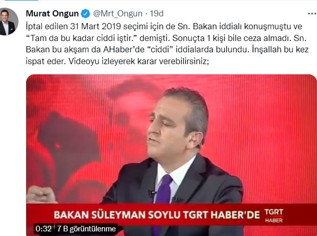 Soylu'nun İBB iddialarına Ongun'dan jet yanıt: İnşallah bu kez ispat eder - Resim : 1