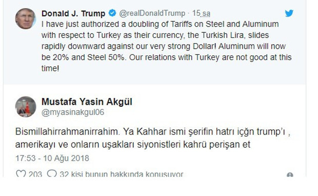 Sırma Metal Genel Müdürü'nden Trump'a beddua - Resim : 1