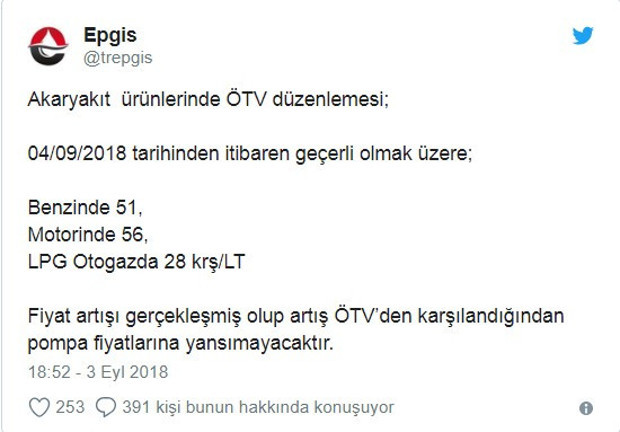 Benzin, motorin ve LPG'ye zam - Resim : 1