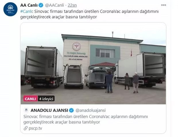 AA, 'Aşılar, dağıtım için TIR’lara yükleniyor' paylaşımını sildi - Resim : 1