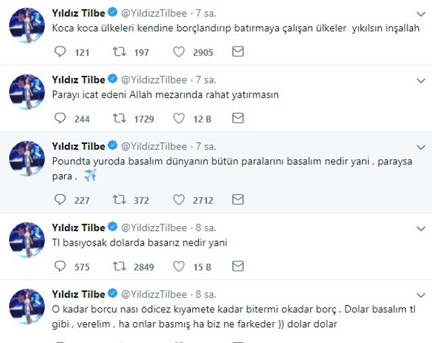 Yıldız Tilbe: TL basıyorsak Dolar da basarız, nedir yani? - Resim : 1